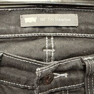 Levi's Black Denim Jeans with Iconic Patch